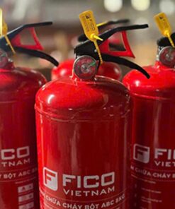 Bình bột chữa cháy Fico ABC 6kg được cấu tạo từ thép chịu lực cao