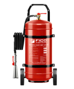 Hình ảnh bình bột chữa cháy xe đẩy bột ABC 25kg FICO chính hãng